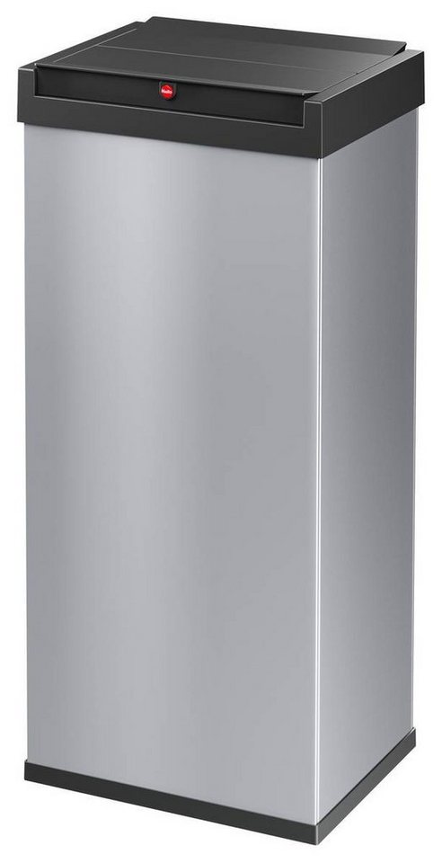 Hailo Mülleimer Hailo Abfalleimer Big-Box Swing XL 50L Silber Mülleimer Küche von Hailo