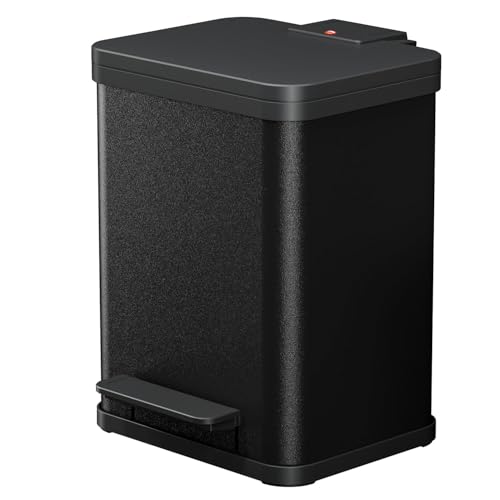 Hailo Öko duo Plus M Tret-Mülltrenner - freistehender 2 x 9 Liter Doppelmülleimer aus Stahlblech - Mülltrennsystem mit soft close Deckel - 2-fach Abfalltrenner für die Küche - Schwarz Hailo Öko duo Plus M Tret-Mülltrenner - freistehender 2 x 9 Liter Doppelmülleimer aus Stahlblech - Mülltrennsystem mit soft close Deckel - 2-fach Abfalltrenner für die Küche - Schwarz von Hailo