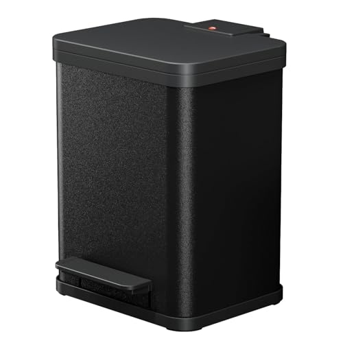 Hailo Öko uno Plus M Tret-Mülleimer - freistehender 17 Liter Abfallsammler aus Stahlblech für die Küche - Küchenabfalleimer mit soft close Deckel - Müllbehälter mit Fußpedal - Schwarz Hailo Öko uno Plus M Tret-Mülleimer - freistehender 17 Liter Abfallsammler aus Stahlblech für die Küche - Küchenabfalleimer mit soft close Deckel - Müllbehälter mit Fußpedal - Schwarz von Hailo
