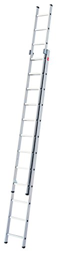 Hailo ProfiStep duo, 2-teilige Alu-Schiebeleiter, 2x12 Sprossen, Leiternteile einzeln verwendbar, belastbar bis 150 kg, made in Germany, 7212-001 von Hailo