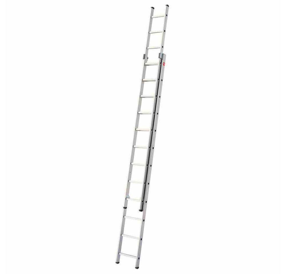 Hailo Stehleiter HAILO Aluminium-Schiebeleiter ProfiStep duo 2 x 12 Sprossen von Hailo