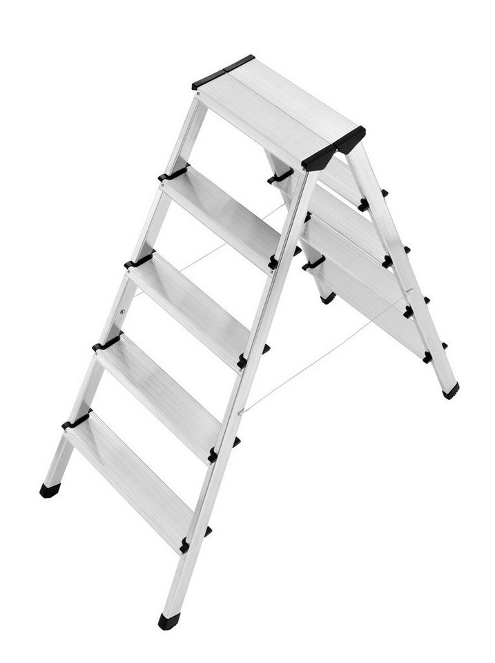 Hailo Stehleiter Hailo D60 StandardLine Doppelstufenleiter rutschsichere 2x5 Stufen Hailo Stehleiter Hailo D60 StandardLine Doppelstufenleiter rutschsichere 2x5 Stufen von Hailo