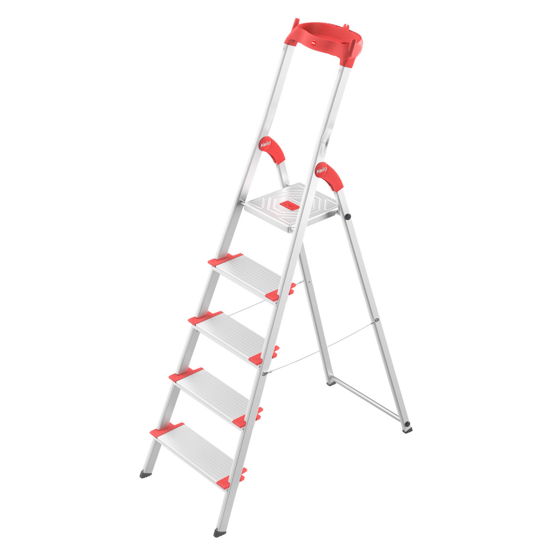 Hailo Stehleiter 'L81 ComfortLine' 5 Stufen, silbern 1,07 m Hailo Stehleiter 'L81 ComfortLine' 5 Stufen, silbern 1,07 m von Hailo
