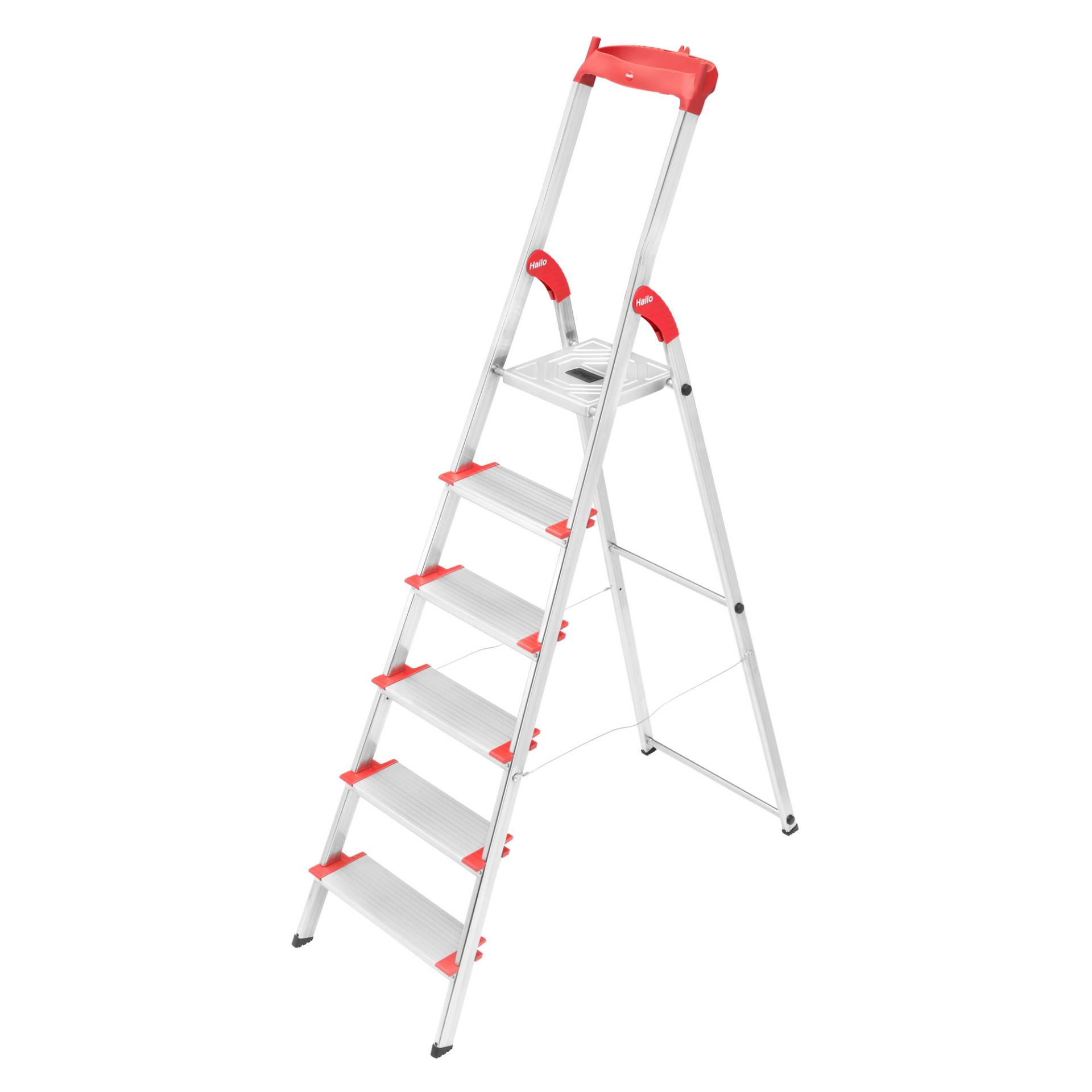 Hailo Stehleiter 'L81 ComfortLine' 6 Stufen, silbern 128 cm Hailo Stehleiter 'L81 ComfortLine' 6 Stufen, silbern 128 cm von Hailo