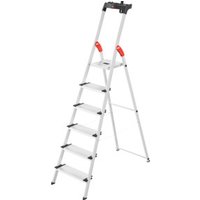 Hailo L80 ComfortLine, Alu-Sicherheits-Stehleiter, 6 Stufen von Hailo