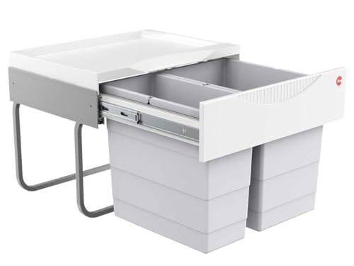 Hailo TR Swing 3644701 Rubbish Bin 50.2/30 for Cabinets from 500 mm with Hinged Door, Grey von Hailo