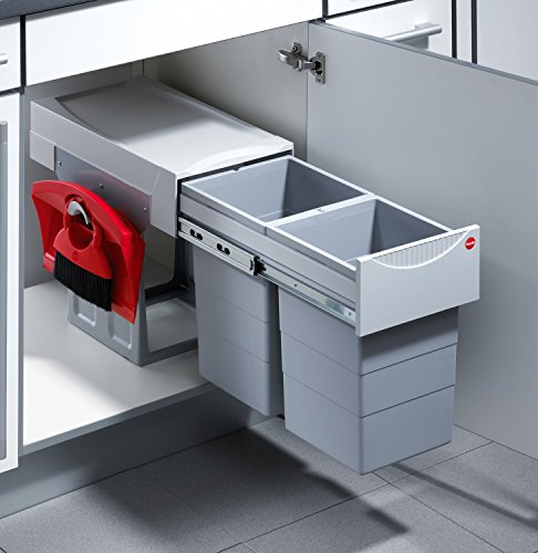 Hailo Tandem 7 K Abfallsystem Drehtür Vollauszug / 2x 15 Liter / 40 cm von Hailo