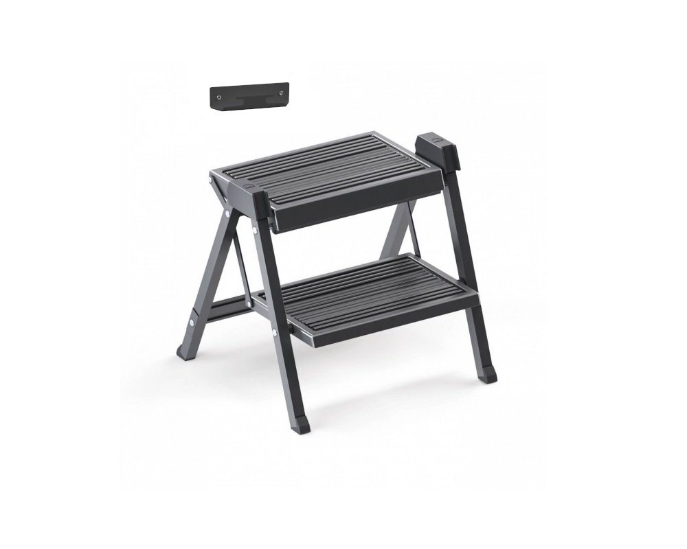 Hailo Trittleiter Hailo Klappleiter 4410001 Stepfix 2stufig Trittleiter mit Wandhaken, Hailo Klappleiter 4410001 Stepfix 2stufig Trittleiter mit Wandhaken von Hailo