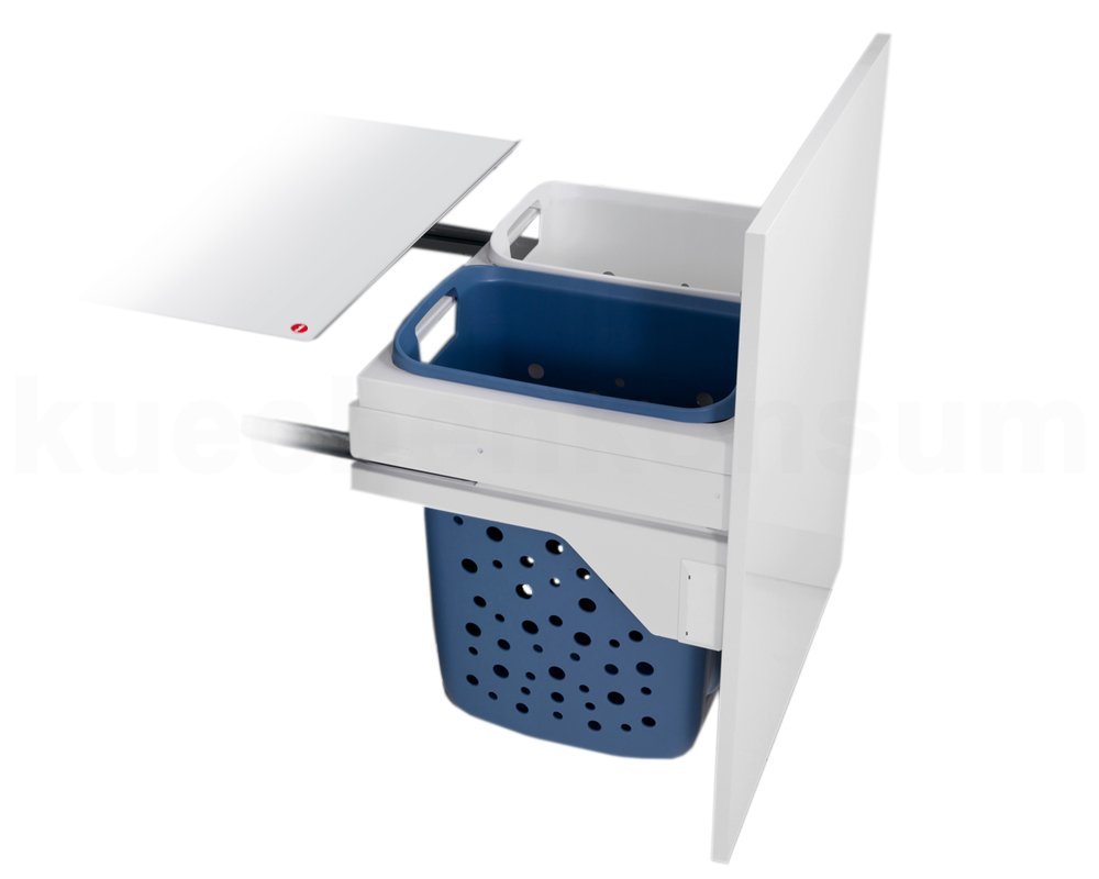 Hailo Wäschekorb Hailo Wäschesammler 3270691 Laundry Carrier LC Slide SC 66 Liter, Einbau in Unterschrank von Hailo