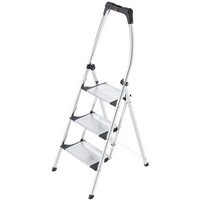 Hailo K100 TopLine 4303-301 Aluminium Klapptritt klappbar Arbeitshöhe (max.): 2.50m Silber, Schwarz von Hailo