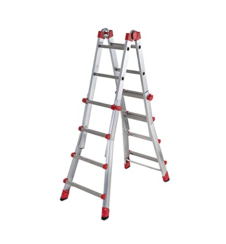 ProfiStep Multi Position Telescopic Aluminium Ladder with Stabilizer (4 x 4 Steps) von Hailo
