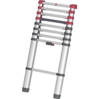 Hailo T80 FLEXLINE 7113-091 Aluminium Teleskopleiter Arbeitshöhe (max.): 3.4m Silber, Schwarz, Rot von Hailo