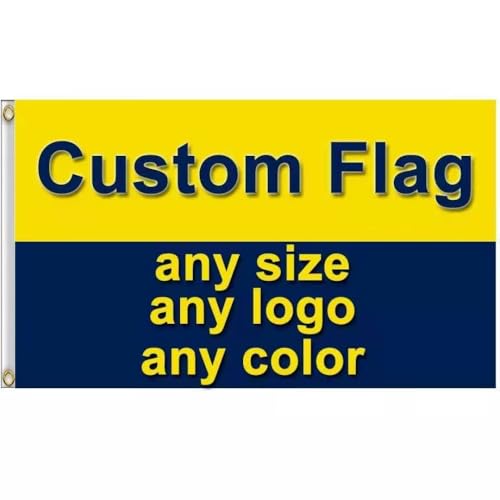 Personalisiertes, individuell bedrucktes Flaggen-Banner, Firmen-Werbe-Logo, für Innen- und Außenbereich, für Sportclub-Dekoration, Schlafsaal, Banner, Wandteppich (120 x 180 cm) von Hainadian
