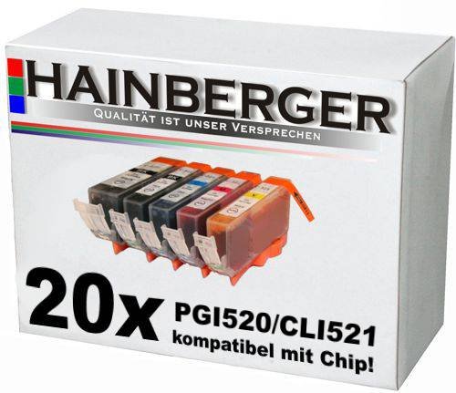 20 Druckerpatronen mit Chip für Canon Pixma IP3600 IP4600 MP540 MP620 MP630 MP980 MP 540 620 630 980 IP 3600 4600 von Hainberger