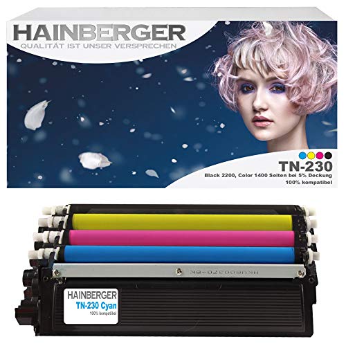 4X Hainberger Toner für Brother TN-230 DCP-9010 Brother DCP-9010 CN Brother HL 3040 CN Brother HL 3070 CW Brother MFC-9120 CN Brother MFC-9320 CW von Hainberger