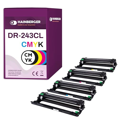 Hainberger 1x Trommeln Kompatibel DR243CL Multipack für Brother DCP-L 3510CDW DCP-L3517CDW DCP-L3550CDW HL-L 3210CW HL-L3230CDN HL-L3270CDW HL-L3280CDW MFC-L3710CW MFC-L3740 Series MFC-L 3750CDW von Hainberger