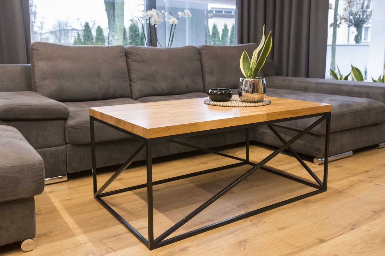 Couchtisch Beistelltisch Sofatisch Coffee Table Wohnzimmer Tisch Metall Holz von Hainser