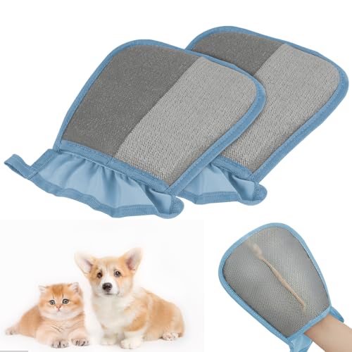 2025 Upgrade Statische Haarentfernungshandschuh,Fell Magnet Handschuh für Katzen & Hunde,Wiederverwendbare handschuh tierhaarentfernung für Sofas und Teppichen(2pcs) von Hainue