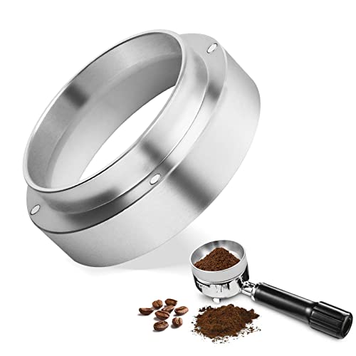 Hainue 51mm Kaffee Dosierring Universal Kaffeedosierring Espresso Dosiertrichter Universal Aluminium Kaffeemühle Siebträger Kaffeepulver Exakten Abfüllen Ersatz Kaffeemaschine von Hainue