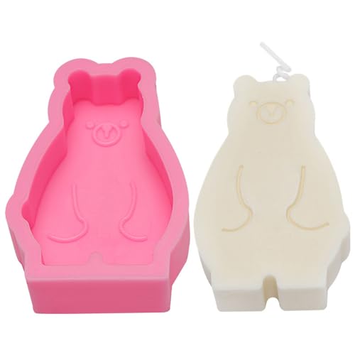 Haione Bär Silikon Fondant Form Schokolade Kuchen Dekoration Backwerkzeuge für DIY Keks Eiswürfel Kerze Süßigkeiten Seife von Haione