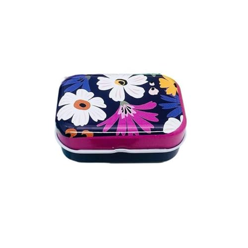 Haione Bunte Blumen Mini-Blechdose mit Deckel für Frauen, rechteckige Eisentasche, Tee, Mini-Metallboxen, tragbare Aufbewahrungsbehälter für Süßigkeiten, Münzen, Schlüssel, Perlen, Ohrstöpsel, Schmuck Haione Bunte Blumen Mini-Blechdose mit Deckel für Frauen, rechteckige Eisentasche, Tee, Mini-Metallboxen, tragbare Aufbewahrungsbehälter für Süßigkeiten, Münzen, Schlüssel, Perlen, Ohrstöpsel, Schmuck von Haione
