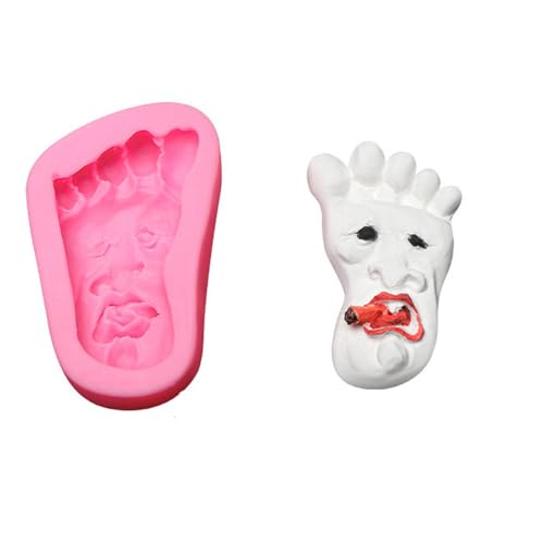 Haione Halloween Palmen Fuß Silikon Fondant Form Schokolade Kuchen Dekoration Backwerkzeuge für DIY Keks Eiswürfel Kerze Süßigkeiten Seife (#2) von Haione