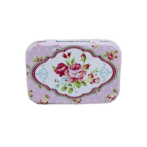 Haione Kleine Blechdose mit Deckel für Frauen, Retro-Blumen, rechteckige Eisentasche, Tee, Mini-Metallboxen, tragbare Aufbewahrungsbehälter für Süßigkeiten, Münzen, Schlüssel, Perlen, Ohrstöpsel Haione Kleine Blechdose mit Deckel für Frauen, Retro-Blumen, rechteckige Eisentasche, Tee, Mini-Metallboxen, tragbare Aufbewahrungsbehälter für Süßigkeiten, Münzen, Schlüssel, Perlen, Ohrstöpsel von Haione