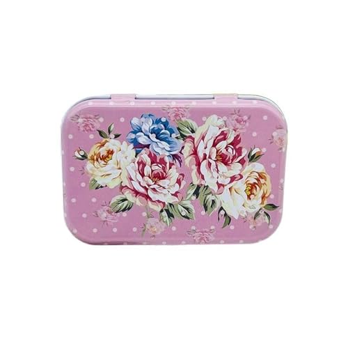 Haione Kleine Blechdose mit Deckel für Frauen, Retro-Blumen, rechteckige Eisentasche, Tee, Mini-Metallboxen, tragbare Aufbewahrungsbehälter für Süßigkeiten, Münzen, Schlüssel, Perlen, Ohrstöpsel Haione Kleine Blechdose mit Deckel für Frauen, Retro-Blumen, rechteckige Eisentasche, Tee, Mini-Metallboxen, tragbare Aufbewahrungsbehälter für Süßigkeiten, Münzen, Schlüssel, Perlen, Ohrstöpsel von Haione