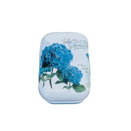 Haione Mini-Blechdose mit Deckel für Damen, Vintage-Blumen, rechteckige Eisentasche, Tee, Mini-Metallboxen, tragbare Aufbewahrungsbehälter für Süßigkeiten, Münzen, Schlüssel, Perlen, Ohrstöpsel Haione Mini-Blechdose mit Deckel für Damen, Vintage-Blumen, rechteckige Eisentasche, Tee, Mini-Metallboxen, tragbare Aufbewahrungsbehälter für Süßigkeiten, Münzen, Schlüssel, Perlen, Ohrstöpsel von Haione