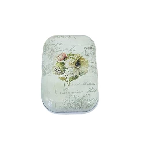 Haione Mini-Blechdose mit Deckel für Damen, Vintage-Blumen, rechteckige Eisentasche, Tee, Mini-Metallboxen, tragbare Aufbewahrungsbehälter für Süßigkeiten, Münzen, Schlüssel, Perlen, Ohrstöpsel Haione Mini-Blechdose mit Deckel für Damen, Vintage-Blumen, rechteckige Eisentasche, Tee, Mini-Metallboxen, tragbare Aufbewahrungsbehälter für Süßigkeiten, Münzen, Schlüssel, Perlen, Ohrstöpsel von Haione