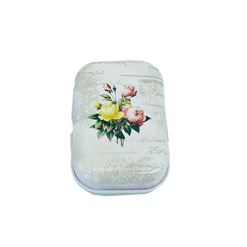 Haione Mini-Blechdose mit Deckel für Damen, Vintage-Blumen, rechteckige Eisentasche, Tee, Mini-Metallboxen, tragbare Aufbewahrungsbehälter für Süßigkeiten, Münzen, Schlüssel, Perlen, Ohrstöpsel Haione Mini-Blechdose mit Deckel für Damen, Vintage-Blumen, rechteckige Eisentasche, Tee, Mini-Metallboxen, tragbare Aufbewahrungsbehälter für Süßigkeiten, Münzen, Schlüssel, Perlen, Ohrstöpsel von Haione