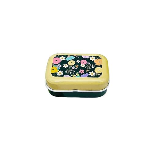 Haione Mini-Blumen-Blechdose mit Deckel für Frauen, rechteckige Eisentasche, Tee, Mini-Metallboxen, tragbare Aufbewahrungsbehälter für Süßigkeiten, Münzen, Schlüssel, Perlen, Ohrstöpsel, Schmuck (#7) Haione Mini-Blumen-Blechdose mit Deckel für Frauen, rechteckige Eisentasche, Tee, Mini-Metallboxen, tragbare Aufbewahrungsbehälter für Süßigkeiten, Münzen, Schlüssel, Perlen, Ohrstöpsel, Schmuck (#7) von Haione