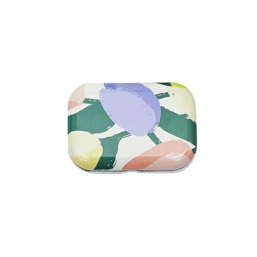 Haione Ölgemälde Blumen Mini-Blechdose mit Deckel für Frauen, rechteckige Eisentasche, Tee, Mini-Metallboxen, tragbare Aufbewahrungsbehälter für Süßigkeiten, Münzen, Schlüssel, Perlen, Ohrstöpsel von Haione