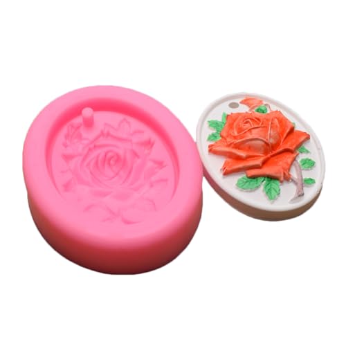 Haione Rose Blume Silikon Fondant Form Schokolade Kuchen Dekoration Backwerkzeuge für DIY Keks Eiswürfel Kerze Süßigkeiten Seife (#1) von Haione