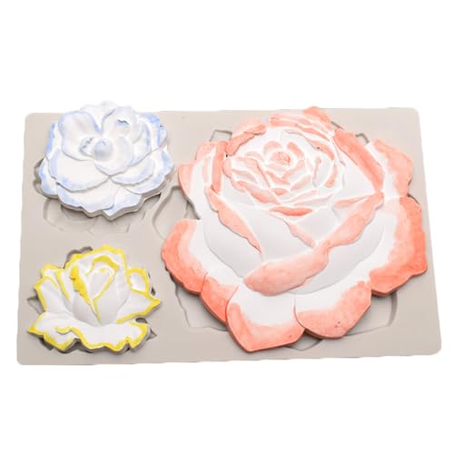 Haione Rose Blume Silikon Fondant Form Schokolade Kuchen Dekoration Backwerkzeuge für DIY Keks Eiswürfel Kerze Süßigkeiten Seife (#8) von Haione