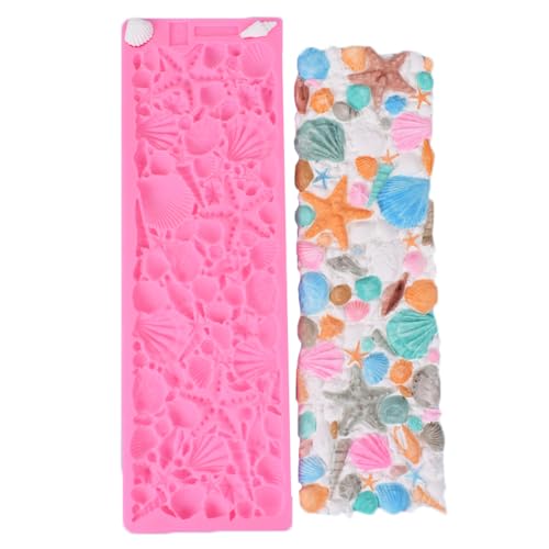 Haione Shell Silikon Fondant Form Kuchen Bordüre Form Kuchen Rand Dekoration Backwerkzeuge für DIY Keks Eiswürfel Zucker Handwerk Süßigkeiten Seife von Haione