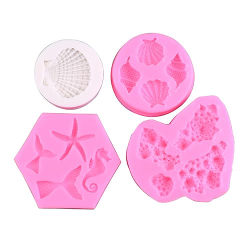 Haione Silikonform für Fondant, Schokolade, Kuchen, Dekoration, Backwerkzeuge für DIY Kekse, Eiswürfel, Zucker, Handwerk, Süßigkeiten, Seife, 4 Stück Haione Silikonform für Fondant, Schokolade, Kuchen, Dekoration, Backwerkzeuge für DIY Kekse, Eiswürfel, Zucker, Handwerk, Süßigkeiten, Seife, 4 Stück von Haione
