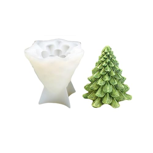 Haione Weihnachtsbaum Silikon Fondant Form Schokolade Kuchen Dekoration Backwerkzeuge für DIY Keks Eiswürfel Zucker Handwerk Süßigkeiten Seife (#5) von Haione