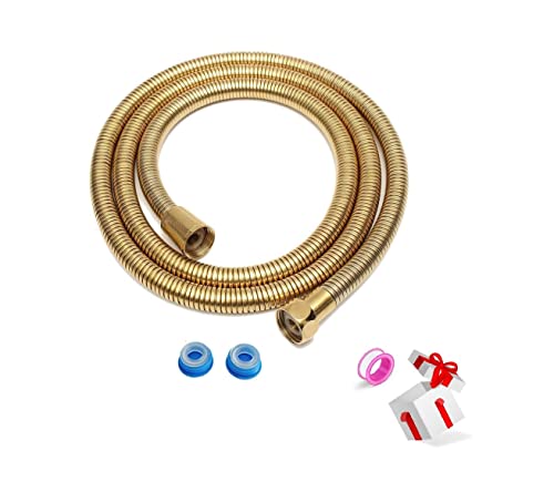Gold Brauseschlauch Edelstahl Dusche Bad Verlängerung Ersatzteil Badezimmer 2m Flexibler Schlauch Handbrause von Hairstore