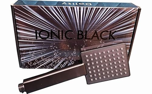 Großer schwarzer quadratischer Duschkopf, einfacher Hochdruck-Duschkopf, Regenfall, universell, wassersparend, Badezimmer von Hairstore