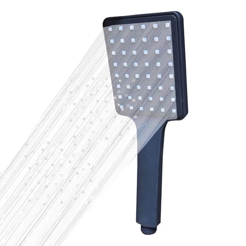 Schwarzer Duschkopf mit Bathrrom-Schlauch (nur großer Duschkopf, 1 Modus) von Hairstore