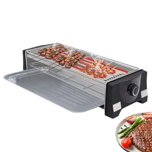 Elektrogrill, Elektrischer Tischgrill, Grill mit Edelstahl, 2400 W, 2 Schichten,Temperaturbereich 150-230℃, Anwendbare Personen 3-7, 55x21x13cm für Gärten, Balkone, Restaurants usw Elektrogrill, Elektrischer Tischgrill, Grill mit Edelstahl, 2400 W, 2 Schichten,Temperaturbereich 150-230℃, Anwendbare Personen 3-7, 55x21x13cm für Gärten, Balkone, Restaurants usw von Haitiahote