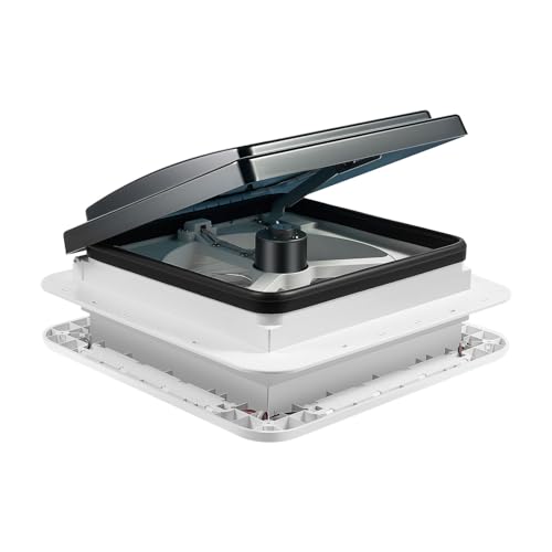Haitiahote RV Dachventilator 12V, Belüftung für Wohnmobil, 4-LED-Leuchten, Luftstrom 5-35m³/min, Geräusche 20-65dB, Beleuchtete Fläche 2m² für 28 x 28 cm Wohnmobil und Freizeitfahrzeugen Haitiahote RV Dachventilator 12V, Belüftung für Wohnmobil, 4-LED-Leuchten, Luftstrom 5-35m³/min, Geräusche 20-65dB, Beleuchtete Fläche 2m² für 28 x 28 cm Wohnmobil und Freizeitfahrzeugen von Haitiahote