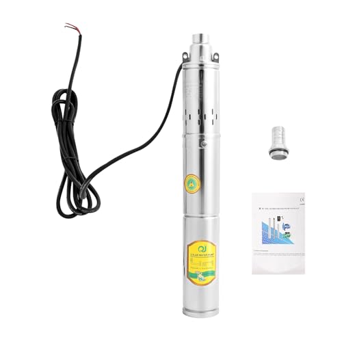 Tiefbrunnenpumpe, 370W Brunnenpumpe, 2850RPM, Max Förderhöhe 65m, Durchflussmenge 2m³, Auslass-Durchmesser 2.54cm, Max Tauchtiefe 40m für Bewässerung, Reinigung, Wasserversorgung usw Tiefbrunnenpumpe, 370W Brunnenpumpe, 2850RPM, Max Förderhöhe 65m, Durchflussmenge 2m³, Auslass-Durchmesser 2.54cm, Max Tauchtiefe 40m für Bewässerung, Reinigung, Wasserversorgung usw von Haitiahote