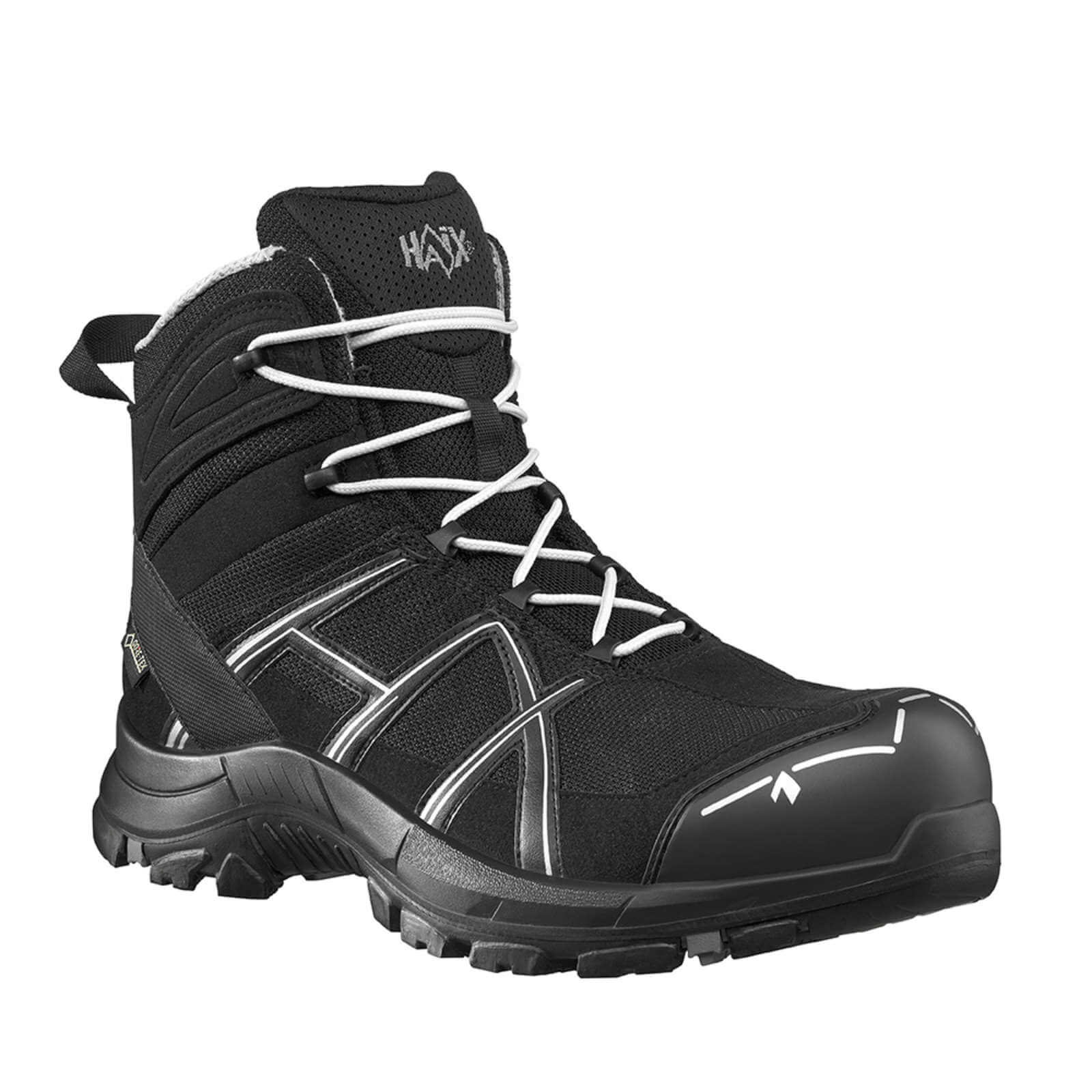 HAIX Sicherheitsschuhe BLACK EAGLE Safety 40.1 mid S3 schwarz-silber, ESD Größe:EU 45 / UK 10.5 von Haix