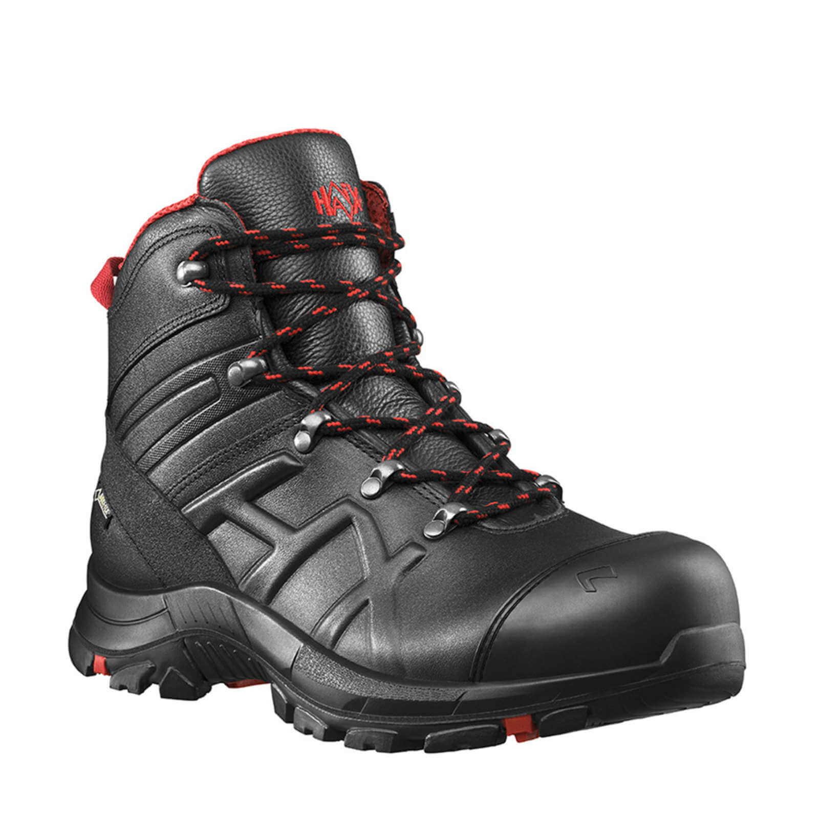 HAIX Sicherheitsschuhe BLACK EAGLE Safety 54 mid S3 schwarz-rot, ESD-Sohle Größe:EU 37 / UK 4.5 von Haix