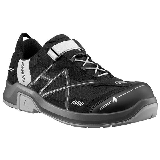 Haix - Sicherheitshalbschuh CONNEXIS Safety T S1P low black-silver, S1P, schwarz/silber, Größe UK 9.5 / EU 44 von Haix