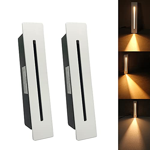 kpslucerna LED Wandeinbauleuchte Treppenleuchte 220V Innenbereich Eckwandleuchte Stufenleuchte Treppenlampe, 2 Stücke von kpslucerna
