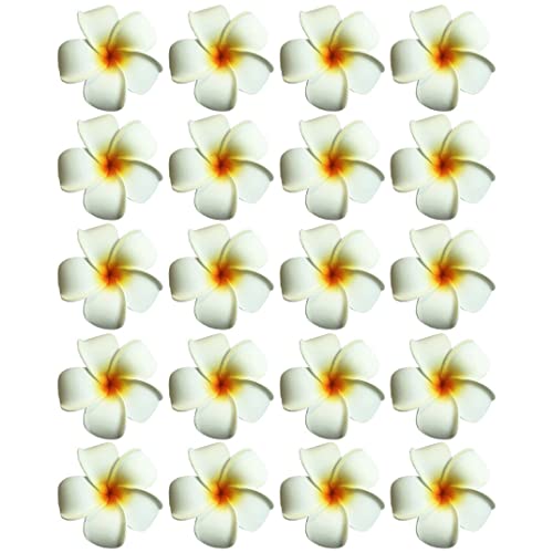 Hajimia Frangipani künstliche Pflumeria Blumen weißes Schaumwasser schwimmend gefälschte Blumendekoration für Pool 20pcs von Hajimia