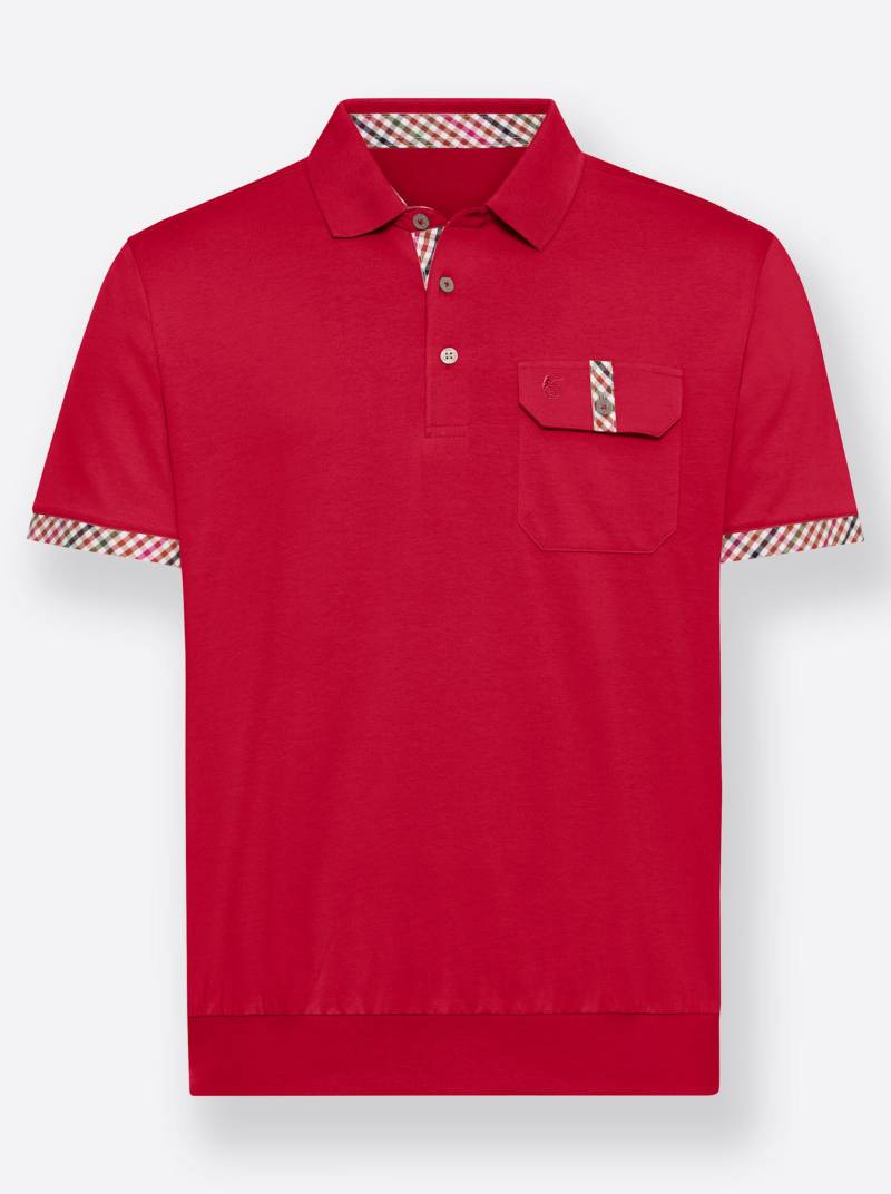 Kurzarm-Poloshirt in kirsche von Hajo von Hajo